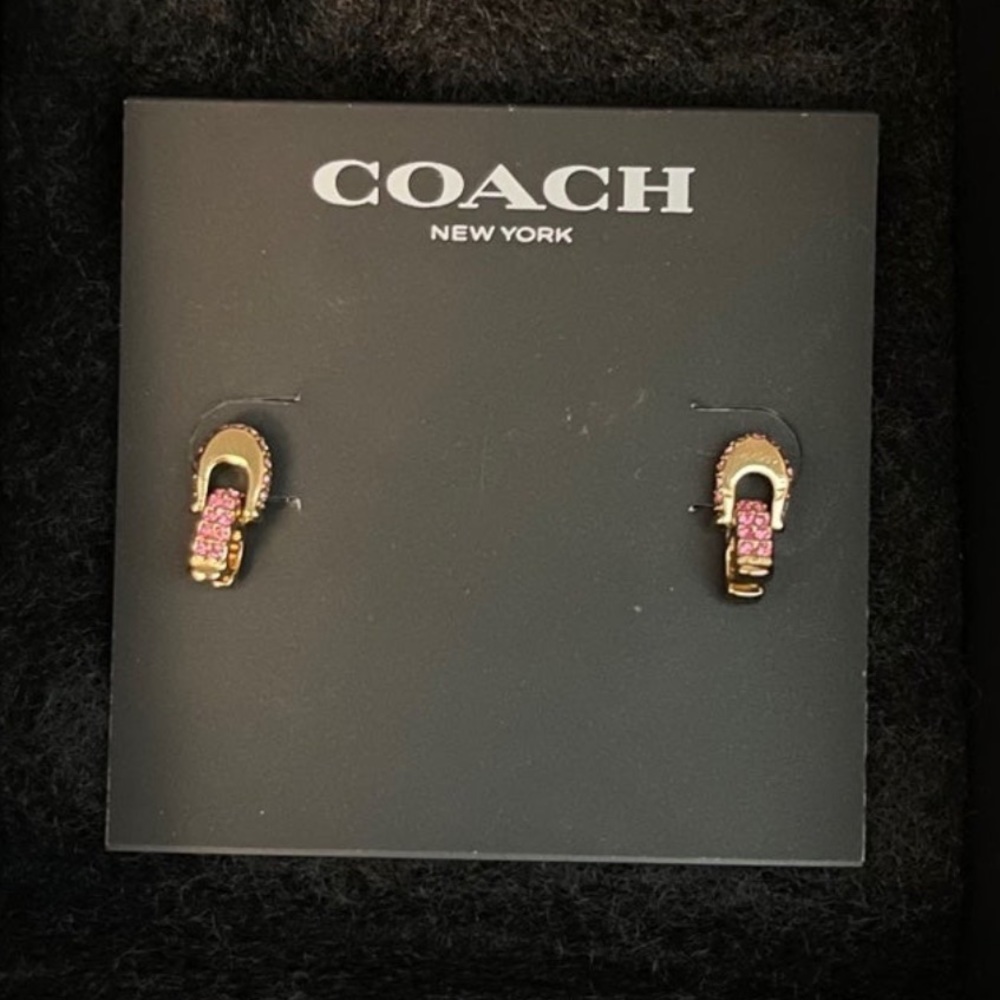 Coach Pink & Gold Earrings
